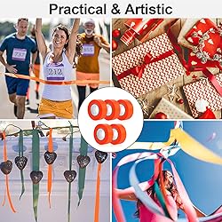 MOWPOG 5 Pack Orange Flagging Marking Tape, 1" x