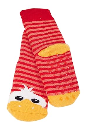 Weri Spezials Baby und Kinder Voll-ABS Socke Enten Motiv in Marine