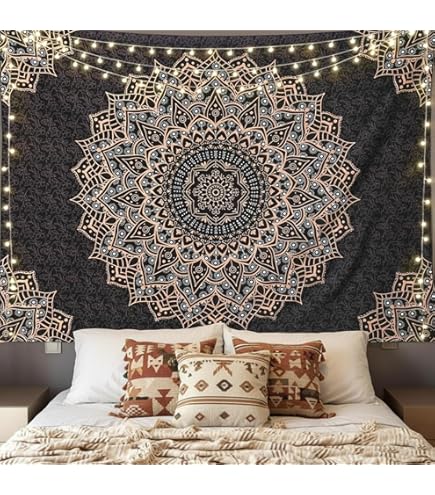 Krelymics Tapisserie murale florale botanique pour chambre à coucher