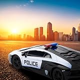 CMJ RC Cars Lamborghini Aventador LP700-4 Police 1:24 2.4GHz Lights view 6