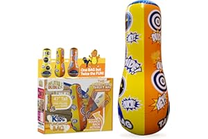 INFLATABLE DUDES Target Bags -Kids Punching Bag | Already Filled with Sand| Bop Bag | Premium Inflatable Toy | Punching Bag for Kids | Enhanced Bounce-Back Action! | Indoor Outdoor -Party Games