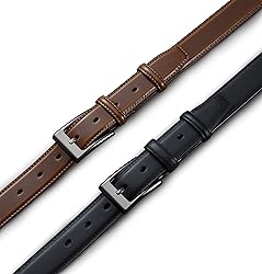 CHAOREN Mens Dress Belt 2 Pack - 1 1/8" Leather