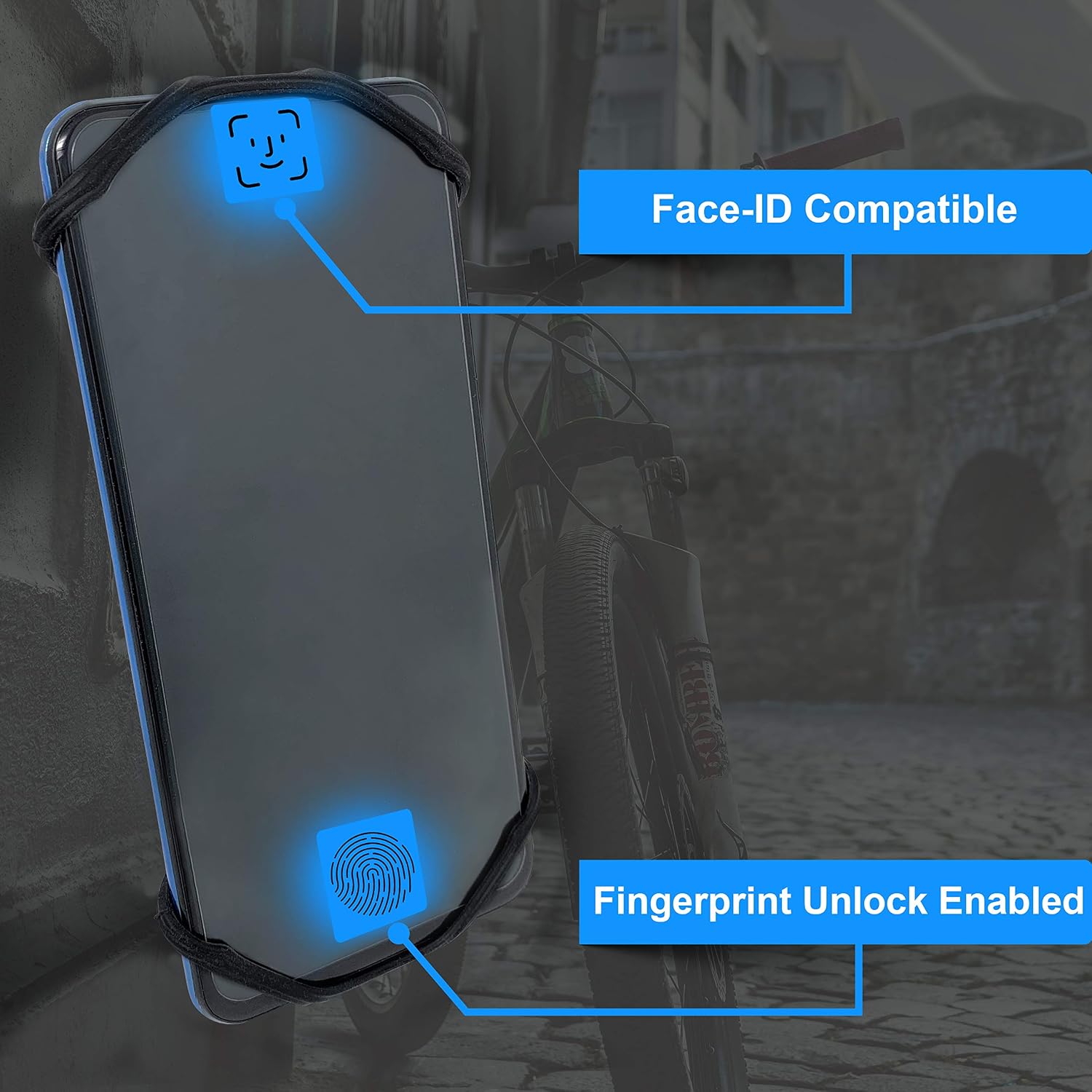 Byking Bike Phone Holder, 4.5" to 6.7" Mobile Phone holder for Bike/Scooter/Pram/Golf Trolley - Image 5