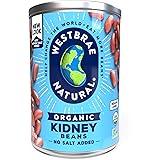 Westbrae Natural Organic Kidney Beans, No Salt Added, 15 Oz (Pack of 12)