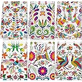 Breling Set of 6 Mexican Kitchen Towels Dia De Los Muertos Decorations Mexican Themed Dish Towel Bathroom Decorative Day of The Dead Hand Cloths Decor for Kitchen Bathroom Home Cooking, 14 x 21 Inch