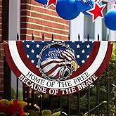 FLAGWIX American Eagle Flag - American Non-Pleated Fan Flag for Outside 1.5x3 ft Pack Of 2 - Veteran Gifts for Men Women, 4th of July Memorial Day Decorations for Garden Decor