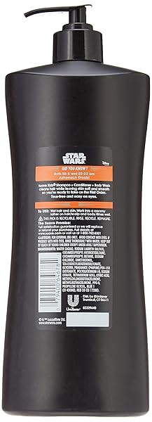 SUAVE KIDS 3 IN 1: SHAMPOO + CONDITIONER+ BODY WASH STAR WARS BB-8 GALACTIC FRESH, 28 OUNCE