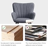 Yaheetech Modern Tub Chair Linen Fabric Armchair Grey view 8
