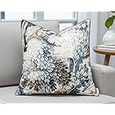 VAGMINE Throw Pillow Cover 20x20 – Botanical Foliage Print Poly-Cotton Square Accent Cushion Cover – Forest Tapestry