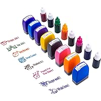 CLOVERCAT 8PCS Super Pun-ny Teacher Stamp Set Colorful Self-Inking Stamps Encouraging Comments Classroom Supply Teacher Wish 