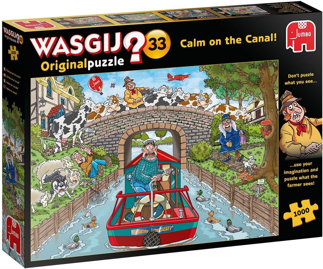 Wasgij Original 33 Calm on The Canal Jigsaw Puzzle (1000 Pieces