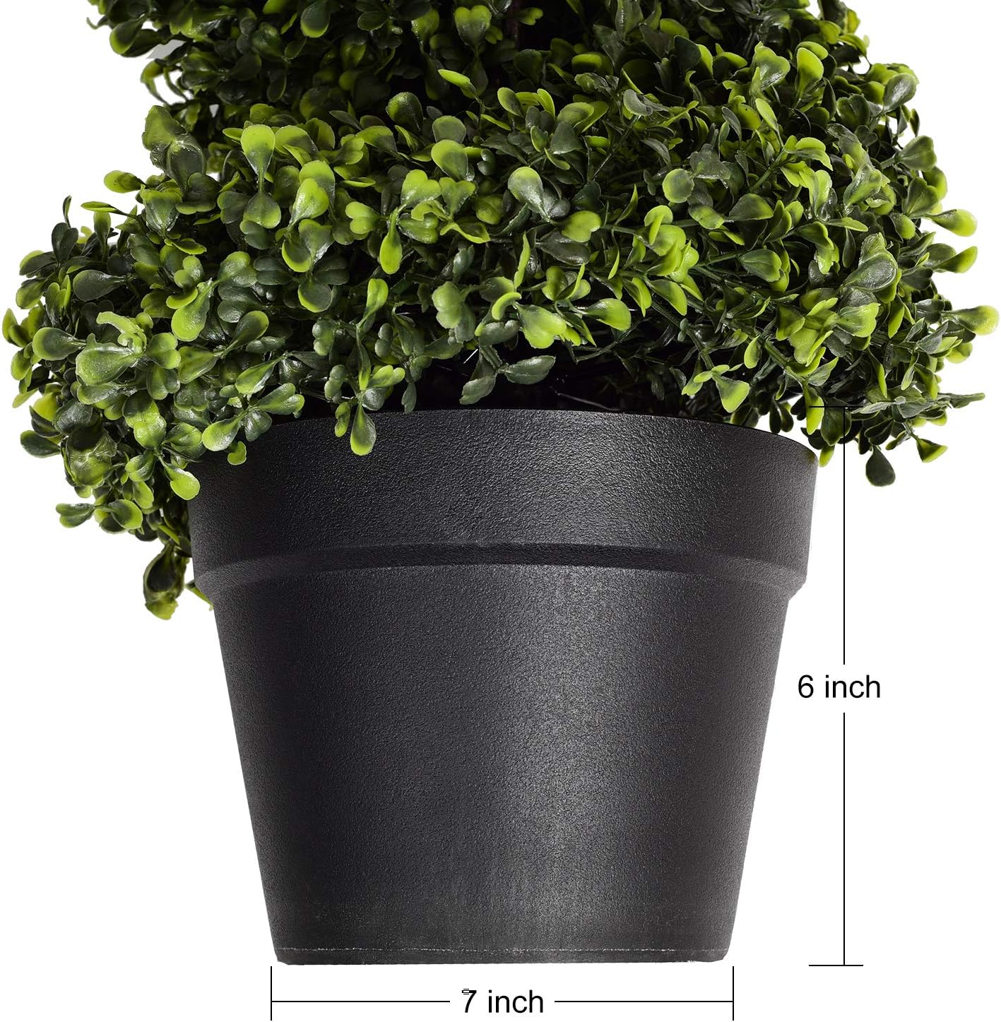 Artificial Cypress Spiral Topiary Trees Potted Indoor or Outdoor (Spiral Boxwood Trees, 5 Feet) -