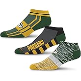 For Bare Feet NFL Unisex Stripe Stack 3 Pack