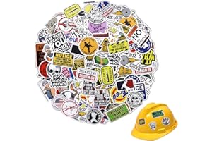 170PCS Funny Hard Hat Stickers for Adults, Funny Stickers for Safety Helmet Sign, Waterproof Cool Blue Collar Stickers, for H