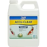 API Pond ACCU-Clear (32 fl oz) Water Clarifier - Improves Filter Efficiency | Quickly Cleans Cloudy Pond Water - Treats Up To 4,800 Gallons - Safe for Pets &amp; Wildlife - Weekly Maintenance or As Needed