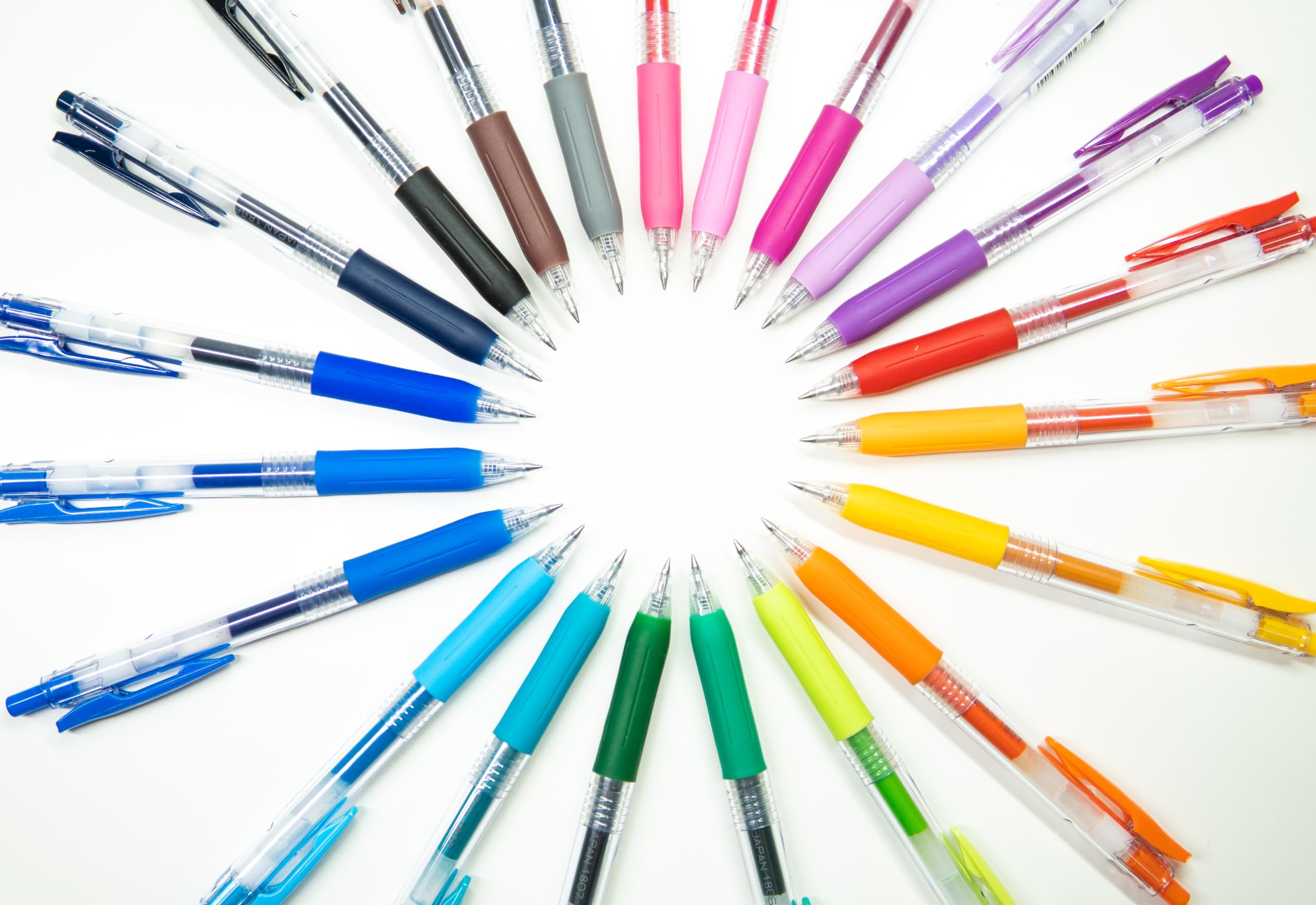 Zebra Pen Sarasa Clip Retractable Gel Pen, Fine Point, 0.5mm, Rainbow Assorted Colors, 20-Pack (47220)
