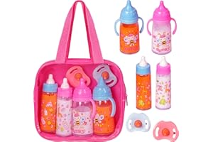 fash n kolor®, My Sweet Baby Disappearing Doll Feeding Set | Baby Care 6 Piece Doll Feeding Set for Toy Stroller | 2 Milk & J