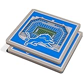 YouTheFan NFL Detroit Lions 3D StadiumView Coaster - Ford Field (Pack of 12)