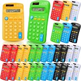 Flutesan 30 Pack Pocket Calculator,Green, White, Red, Yellow, Blue, Black | Mini 4 Function Calculators, for Students Kids, Small Battery Powered Bulk, Basic Handheld, for School Classroom Home Office