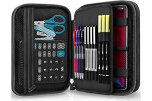 Zannaki Big Capacity Storage Pouch Marker Pen Pencil Case Simple Stationery Bag Box Art Tool & Sketch Storage Boxes for Bullet Journal Middle High School Office College Student Girl Women Adult Teen