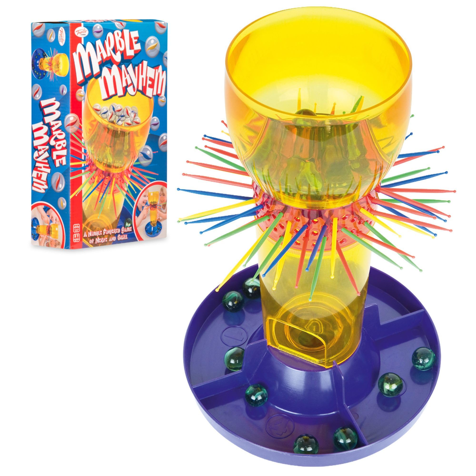 Toyrific | Marble Mayhem Toy, Traditional Educational Family Game with 30 Marbles and Balancing Sticks for Kids Boys and Girls Ages 3+