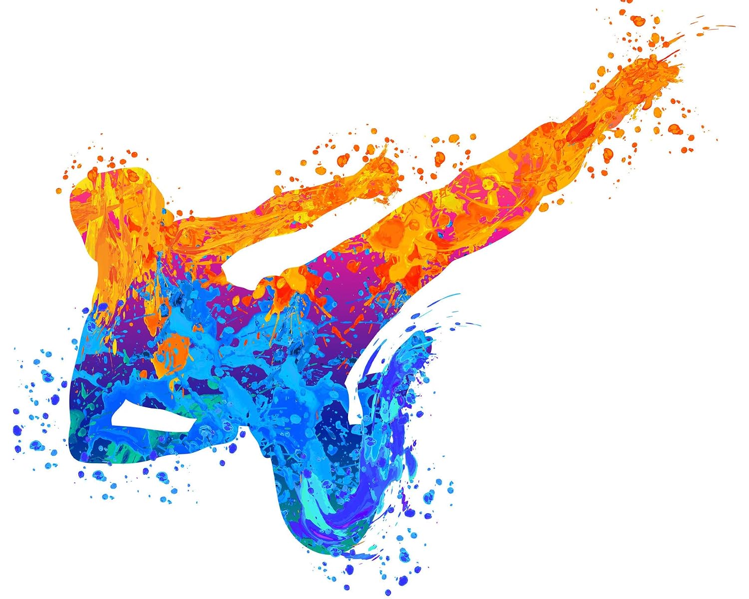 Martial Art Karate Poster Boys Wall Art, Watercolor Vibrant Mens Martial Arts Print Decor, Kung Fu gifts for him, Birthday Gifts for boys, Man Fighting Pose, Abstract Print for Wall Decor…