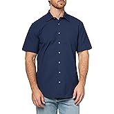 Eddie Bauer Men's Tall Short Sleeve Pack It Seersucker 2.0 Dusk