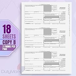 1099 NEC Tax Forms 2024, 50 4 Part Tax Forms