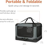 Amazon Basics 4-Doors Portable Soft-Sided Folding Travel Crate Grey L 91 cm view 4