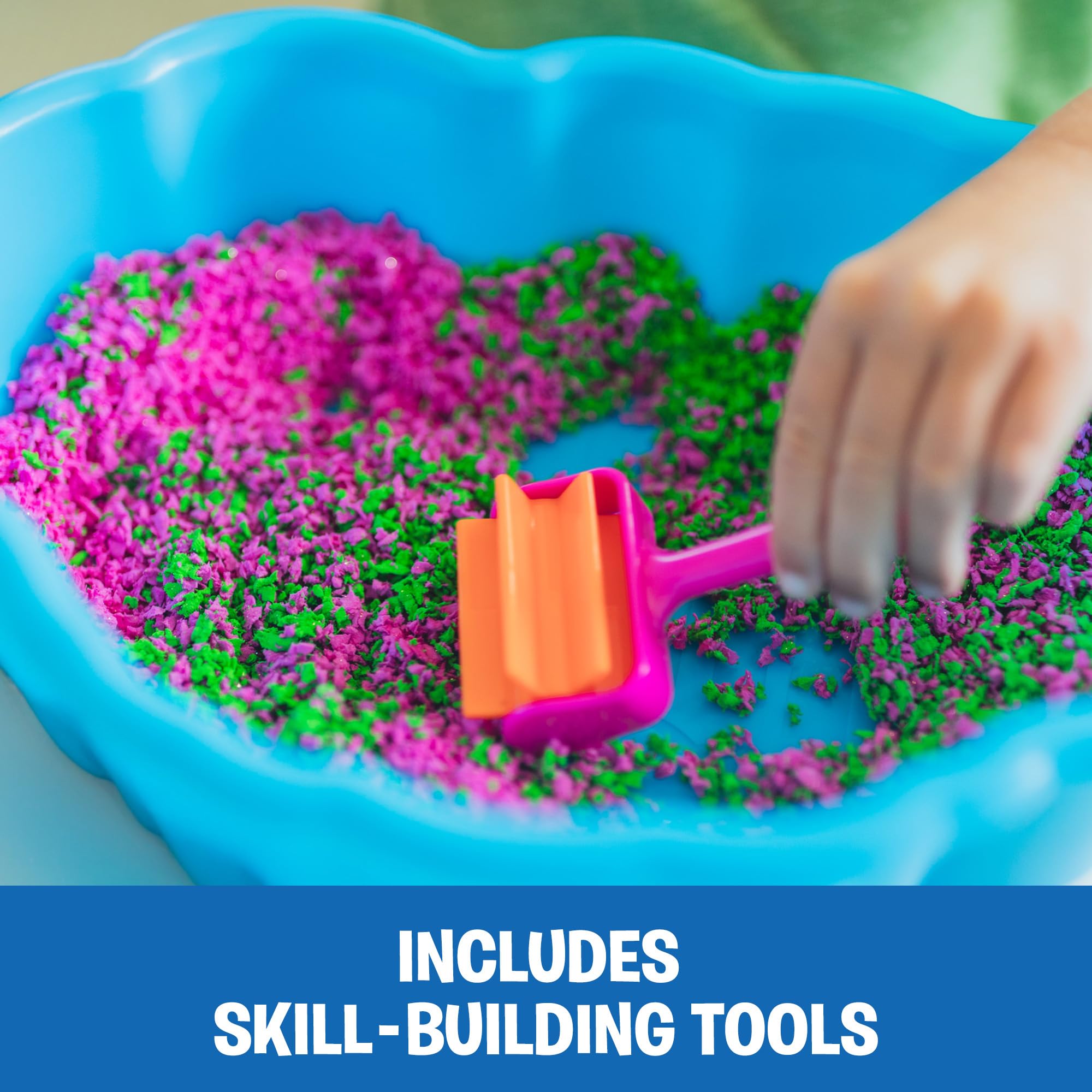 Educational Insights Pluffle® Sensory Station - Sensory Bin Foam Set, No Mess Alternative to Sand Toys & Slime for Toddlers, Fun Table Filler for Home or Classroom, Kids Ages 3+