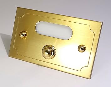 Aurelio Turklingelschild Aus Poliertem Messing Mit Taste