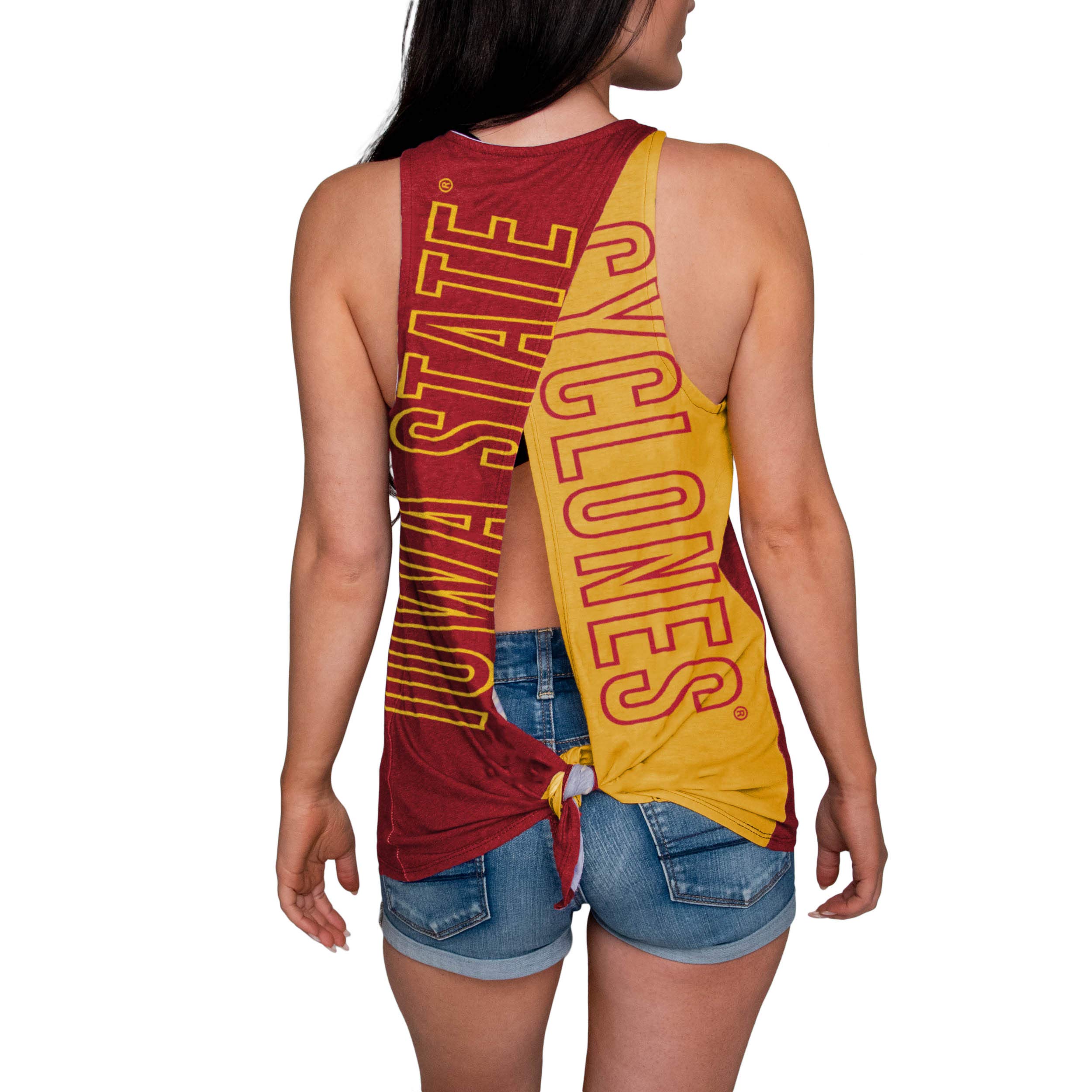 FOCO NCAA Iowa State Cyclones Womens Tie Breaker Tank Top Shirt, Team Color, Medium Image