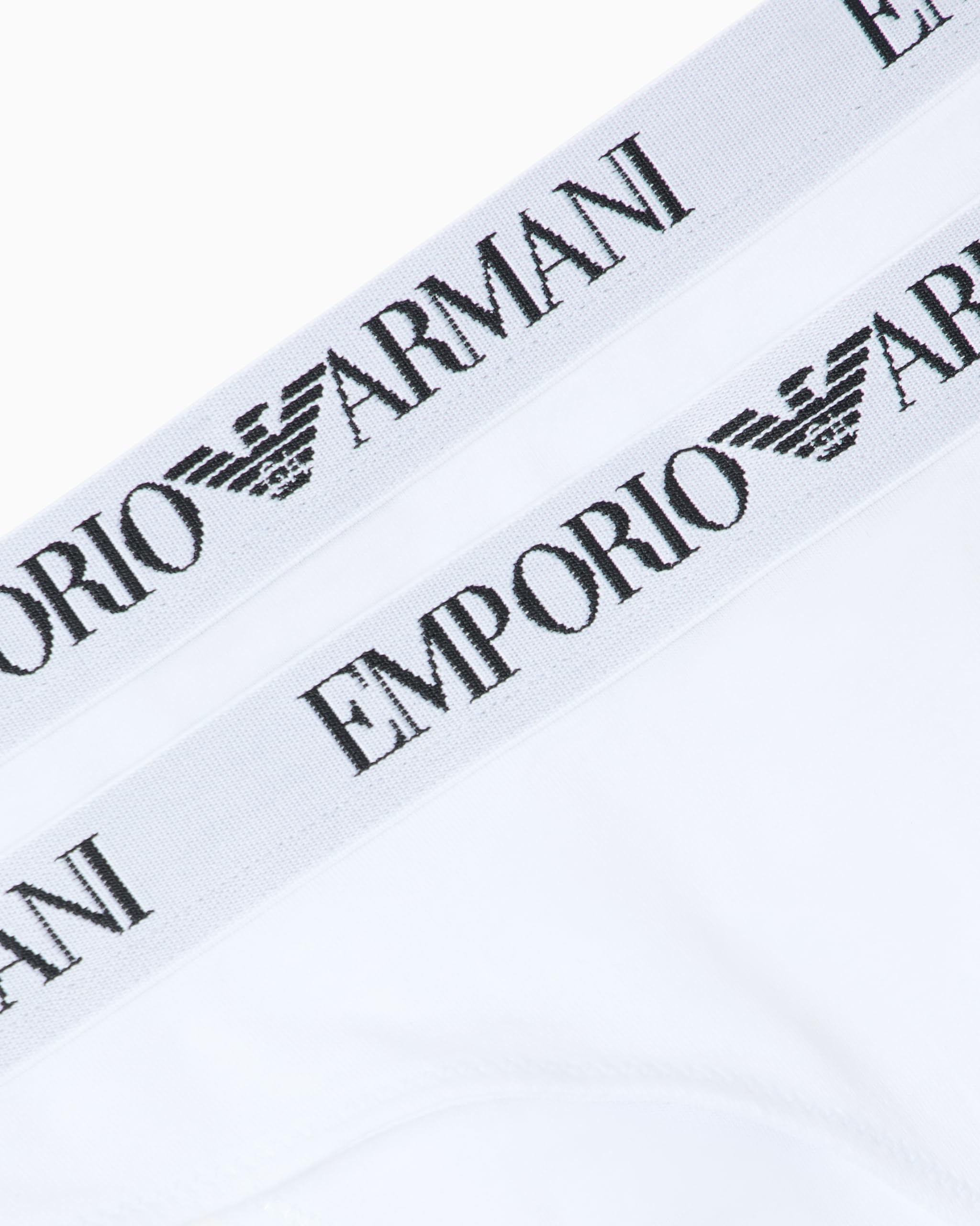 Emporio Armani Women's Essential Cotton 2-Pack Thong, White, XL, weiß/weiß, XL 3