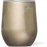Corkcicle Stemless Wine Tumbler - Keeps Drinks Cold for 6 Hours - Triple-Insulated Stainless Steel - Non-Slip Base - Summer Drinkware Gift - Keeps Drinks Ice Cold - 12 oz - Champagne Dreams