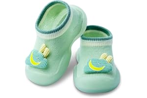 Dookeh Baby Shoes Boys Girls First Walking Shoes Non Slip Soft Sole Sneakers Toddler Infant Babygirl Sock Shoes…