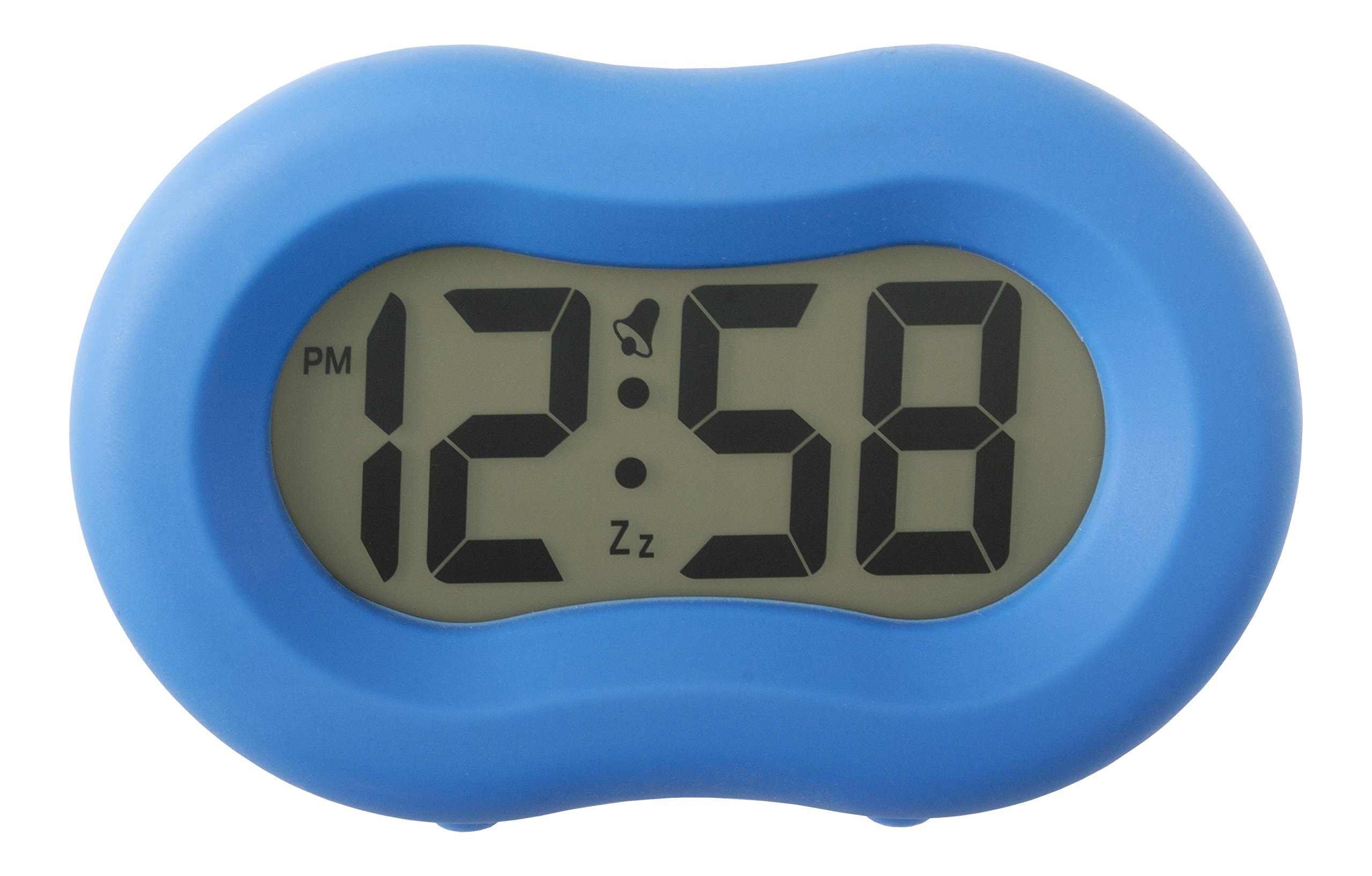 Acctim Vierra Digital Alarm Clock Smartlite® Superbrite® Crescendo Alarm Silicone Case Moroccan Blue