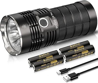Sofirn Q8 Pro 11000LM LED Torch USB C Anduril 2.0 4x18650 Batteries Charge