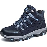 AugTeak Men's Hiking Boots Waterproof Outdoor Lightweight Ankle Boots Breathable Comfortable Trekking Mountaineering Shoes