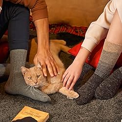 GoWith 2 Pairs Alpaca Wool Socks for Men and