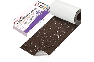 JCATTC Iron-On Couch Repair Kit, Linen Fabric Patch, Waterproof, Permanently Adheres to Sofa and Decorative Indoor and Outdoor Furniture Surfaces,4.1X65 Inch, Dark Brown