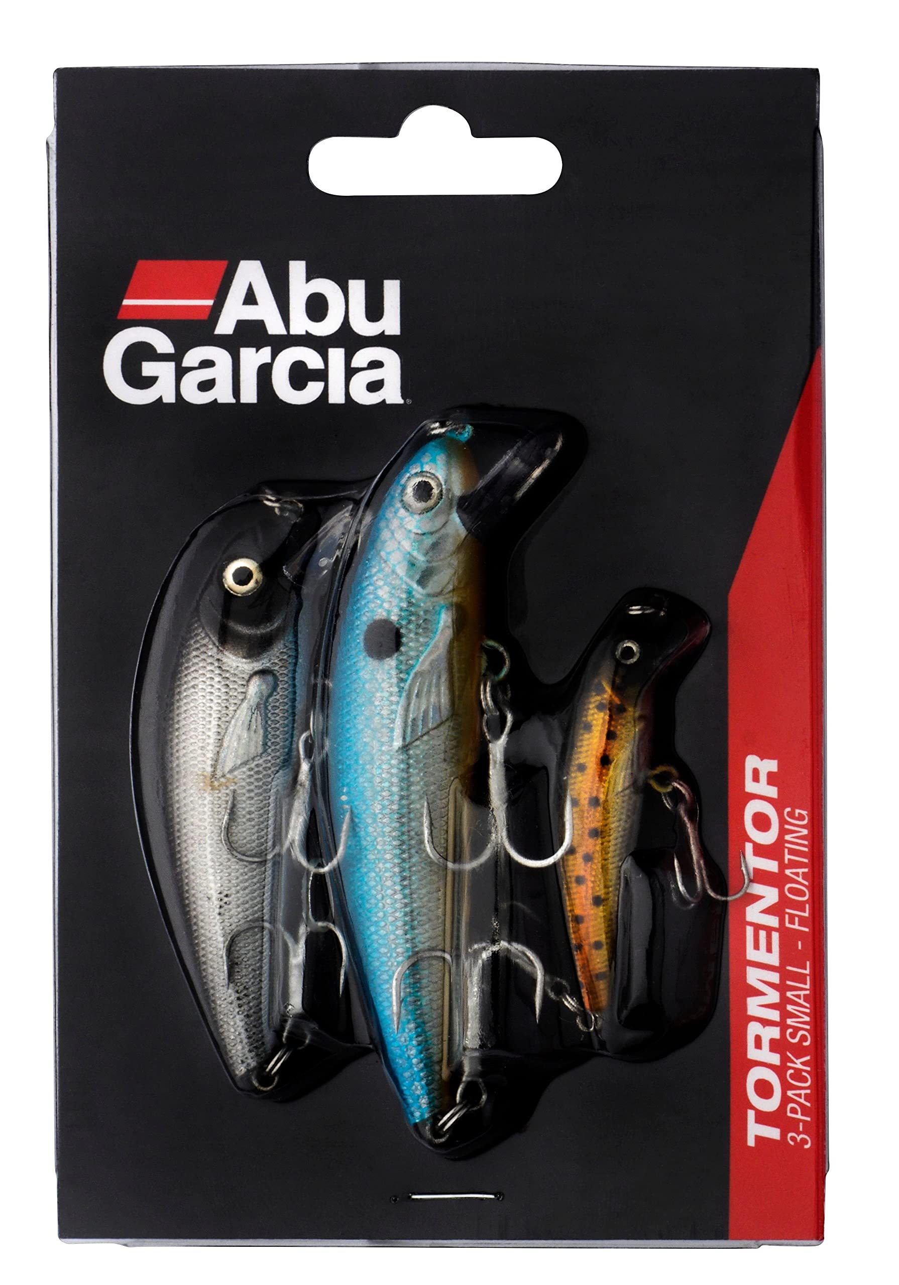 Abu Garcia Tormentor Small 3 Pack, Fishing Hook, Diving Vane Hard Lures with Wobble Action, PredatorFishing, Perch, Unisex, Assorted, Varied