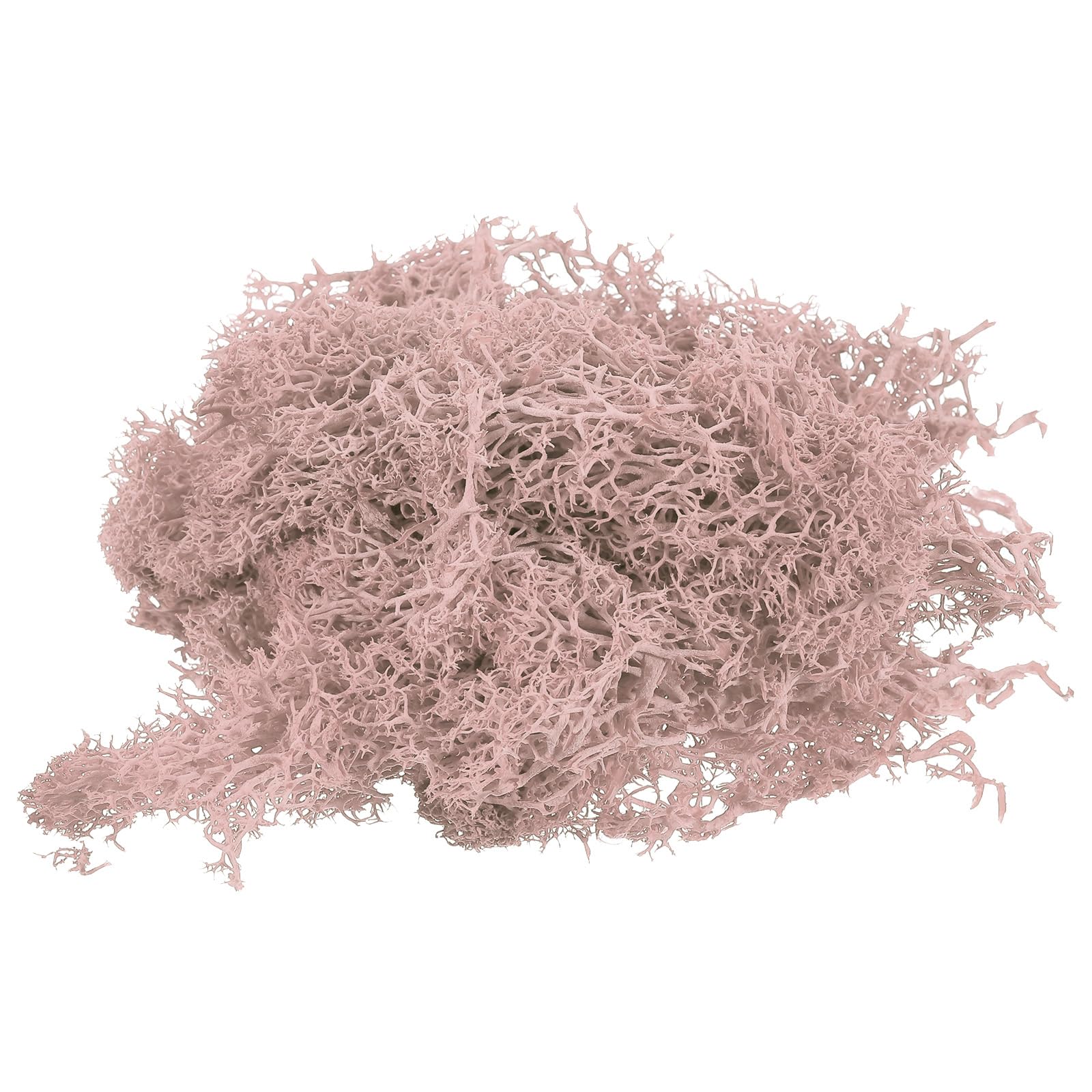PATIKIL 1.8 OZ Fake Moss, Preserved Reindeer Moss Artificial Moss Lichen Centerpieces Decor Faux Moss for Potted Plants Christmas Craft, Light Pink