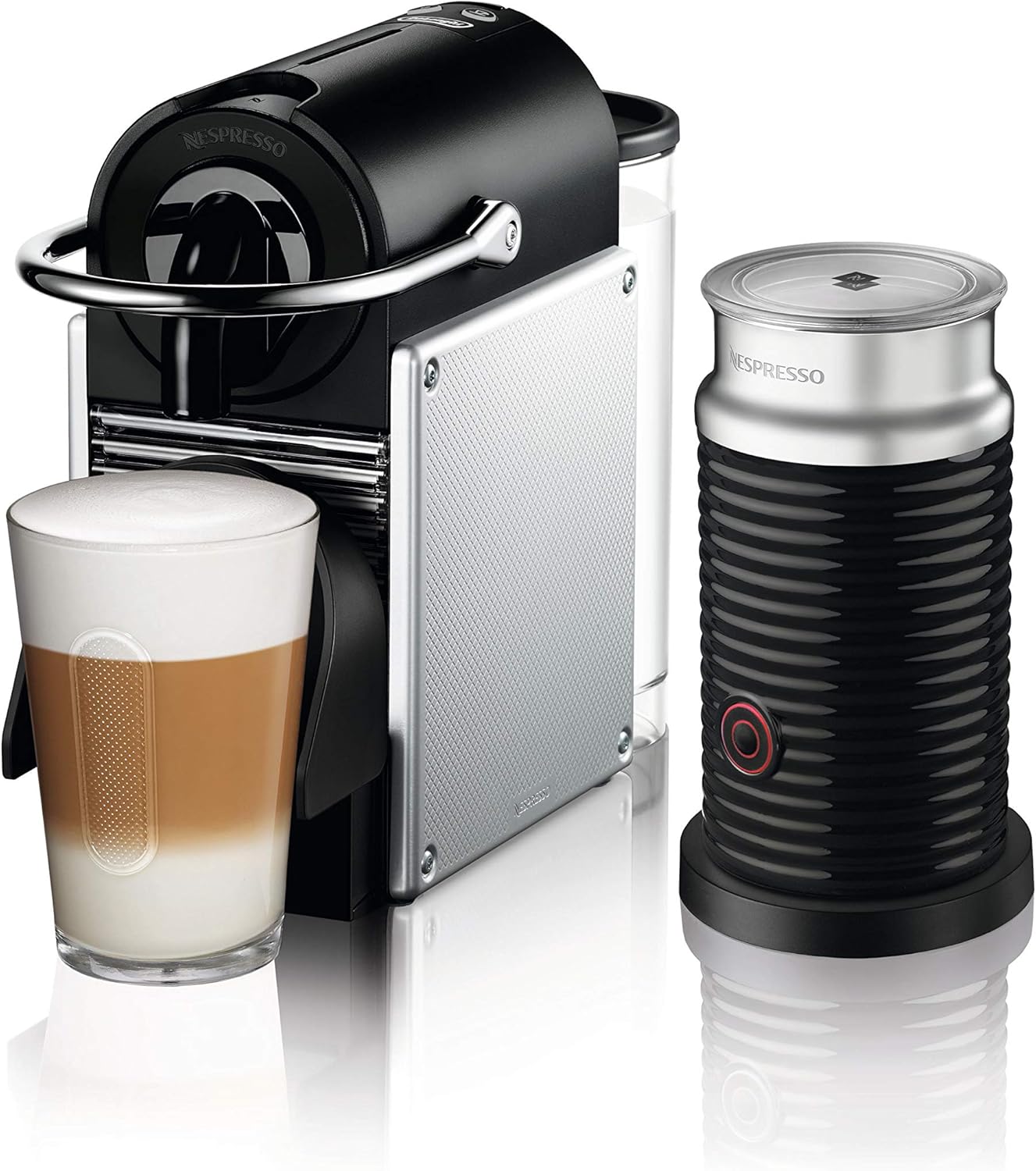 Nespresso by De'Longhi Aluminum Pixie Espresso Machine with Aeroccino