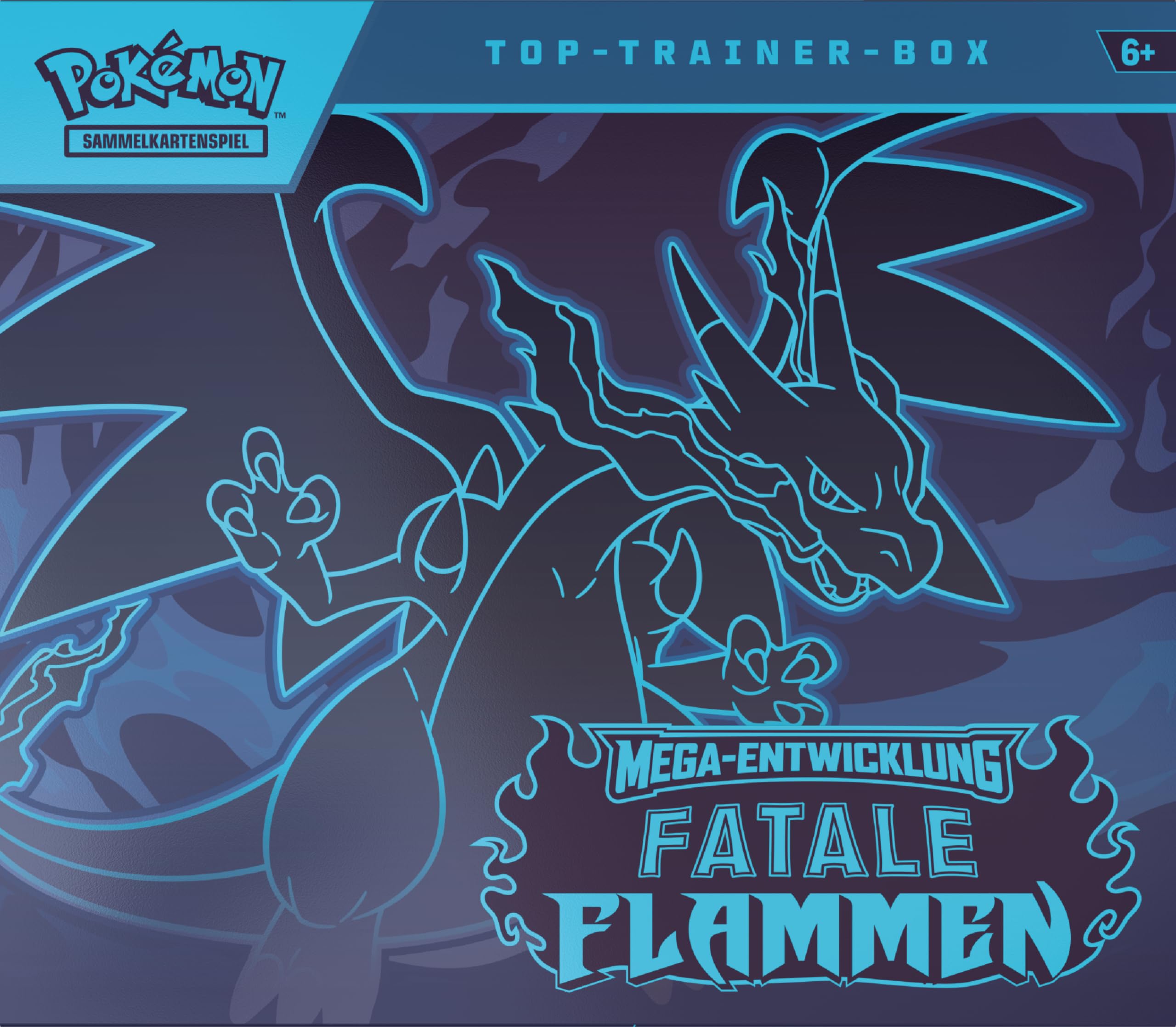 Pokémon-Sammelkartenspiel: Top-Trainer-Box Mega-Entwicklung – Fatale Flammen (1 Vollbild-Promokarte, 9 Boosterpacks & Zubehör) 2