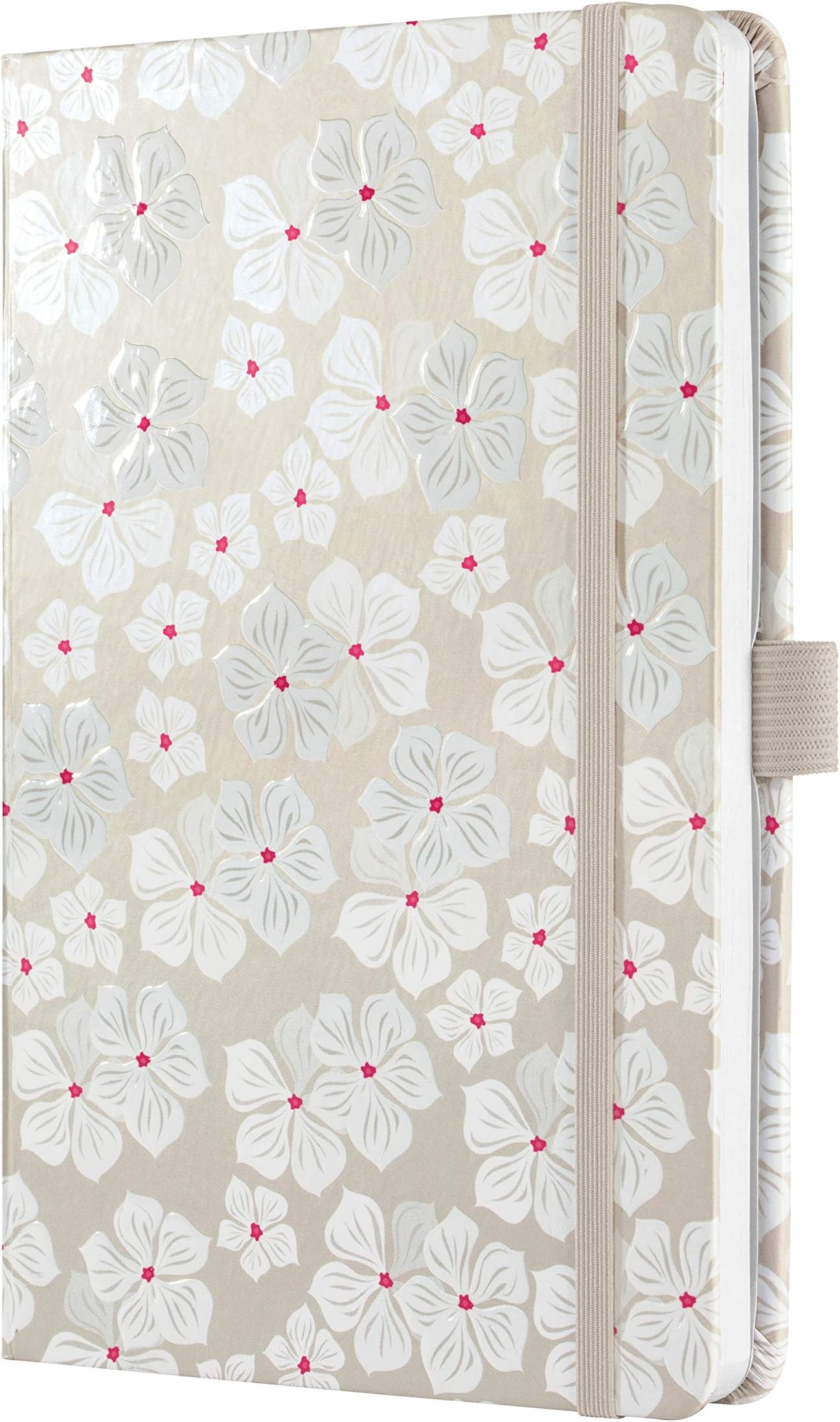 SIGEL J0301 weekly calendar Jolie 2020, approx. A5, beige, floral motif - other models