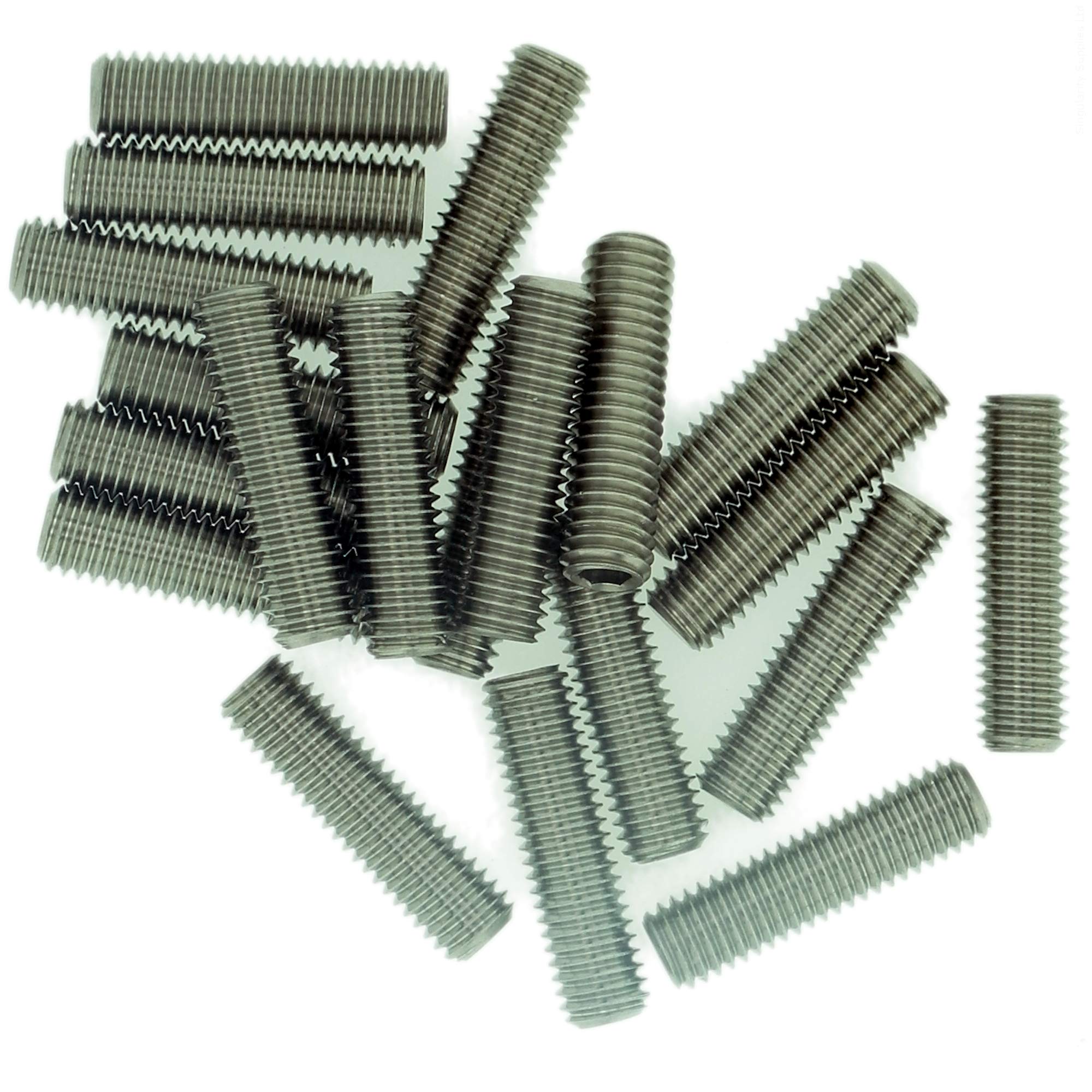 M8 (8mm x 30mm) Hex Socket Grub Screw (Flat Point) - Stainless Steel (A2) (Pack of 10)