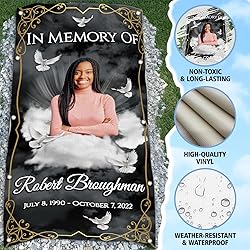 44memory Custom Memorial Grave Blanket Photo