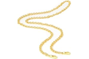 jiesinlov Purse Chain Strap CrossBody Handbag Gold Chains Shoulder Bag Strap Replacement,with Metal Buckles (D 47.2in)