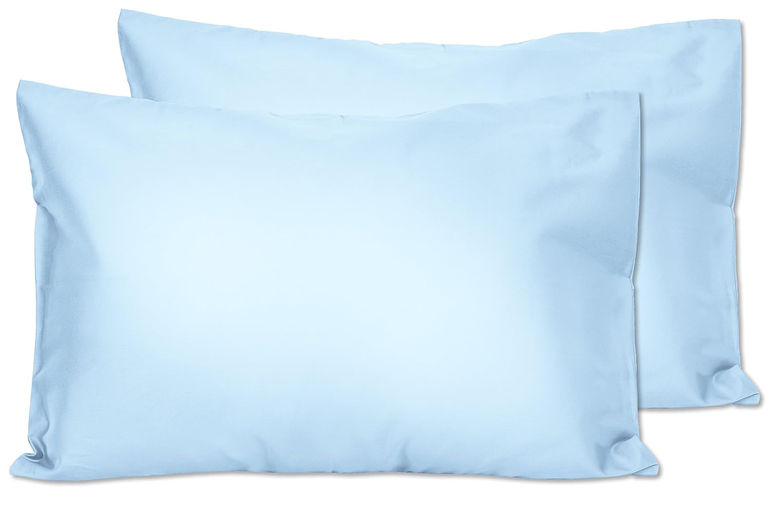 2 Light Blue Toddler Pillowcases Envelope Style for