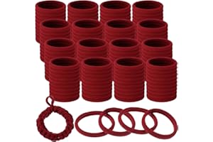 Wesnoy 120 Pcs Weaving Loom Refill Loops for 10'' Loom, Craft 2 Cotton Potholders Weaving Loops, Durable Craft Bands for Potholder Making (Red)